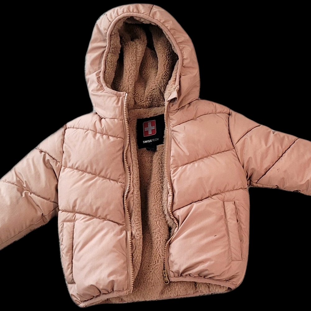 Swiss Tech Kids Puffer Jacket - Light Pink